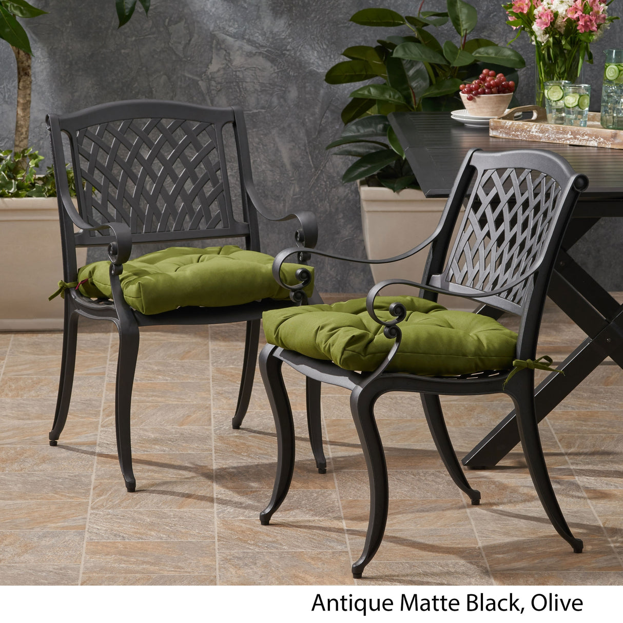 Cayman Outdoor Aluminum Dining Chair (Set of 2) by Christopher Knight Home