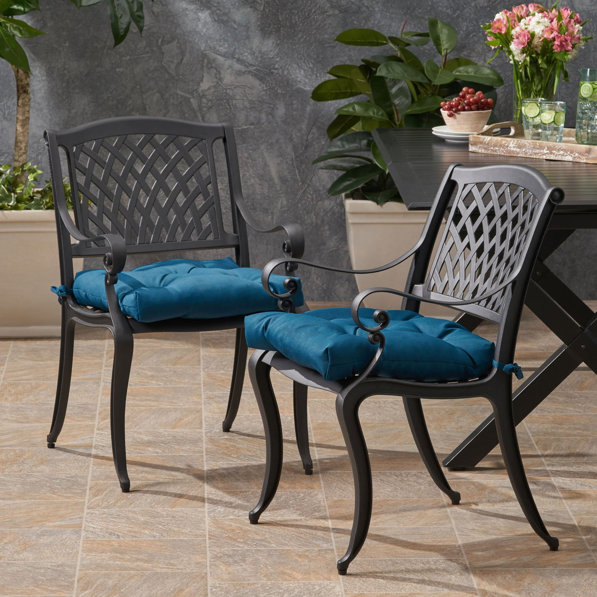 Cayman Outdoor Aluminum Dining Chair (Set of 2) by Christopher Knight Home