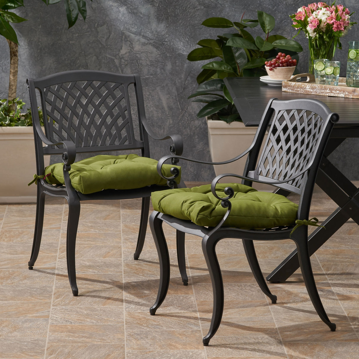Cayman Outdoor Aluminum Dining Chair (Set of 2) by Christopher Knight Home