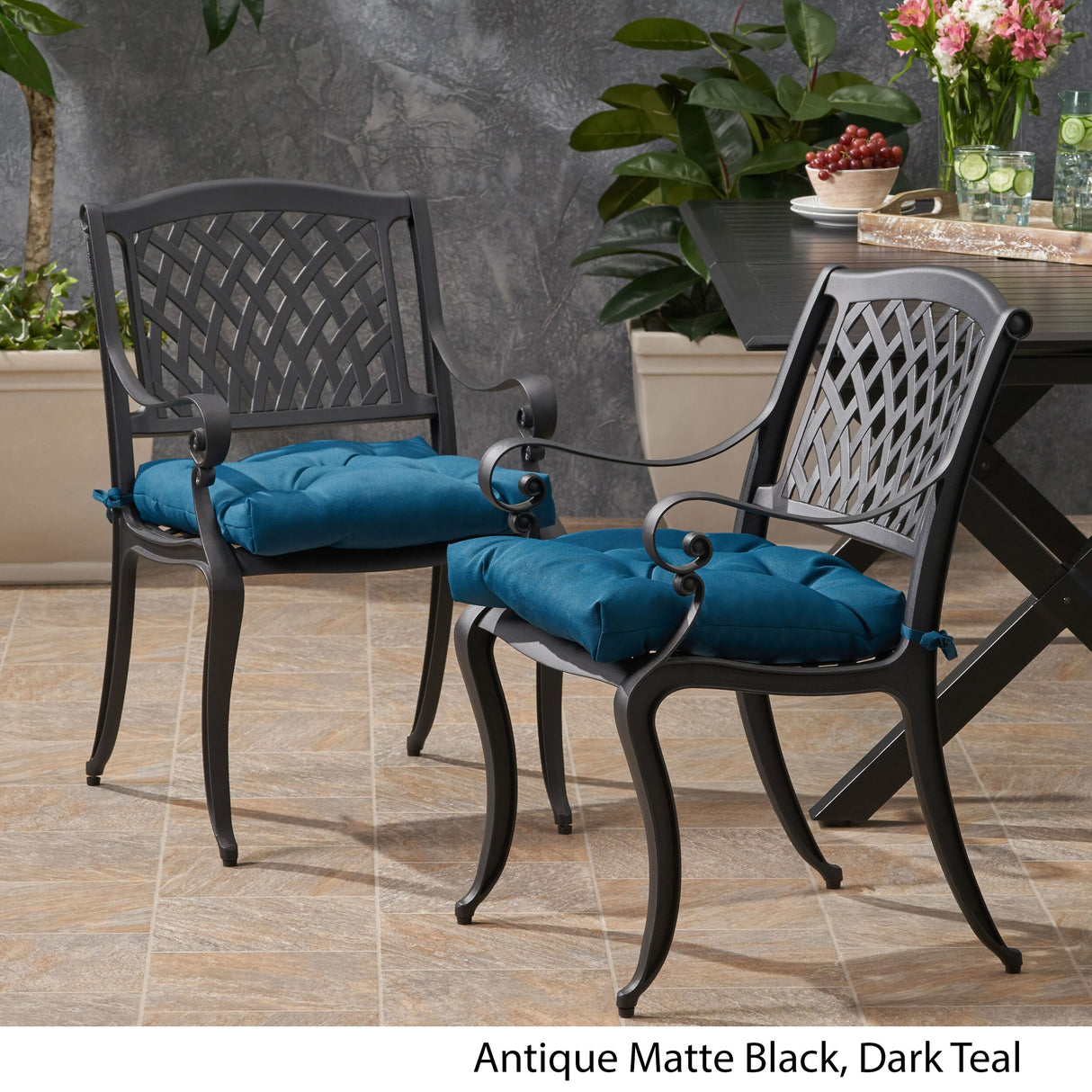 Cayman Outdoor Aluminum Dining Chair (Set of 2) by Christopher Knight Home