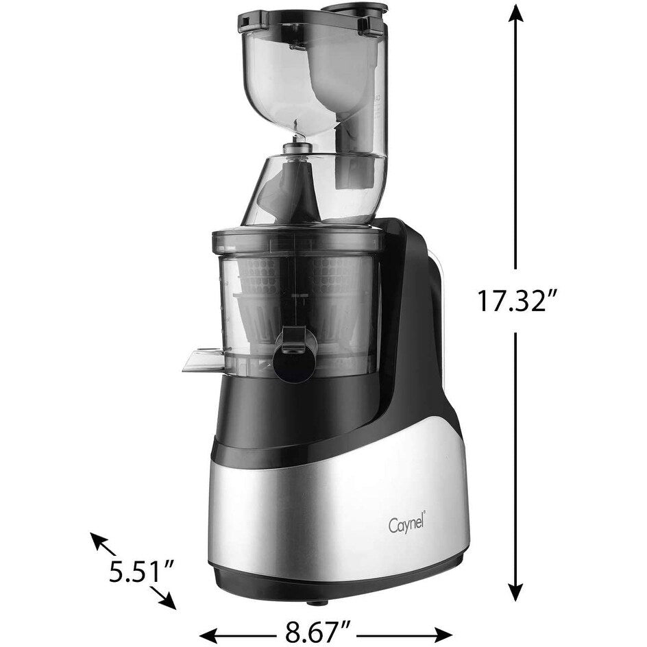 Caynel Slow Masticating Juicer Cold Press Extractor with 3" Wide Chute