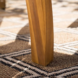 Cayo Acacia Wood Outdoor 3-piece Rocking Chair Chat Set with Cushion by Christopher Knight Home