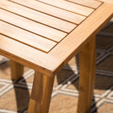 Cayo Acacia Wood Outdoor 3-piece Rocking Chair Chat Set with Cushion by Christopher Knight Home