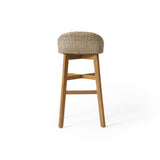 Cayuga Wicker and Acacia Wood Outdoor Barstools by Christopher Knight Home