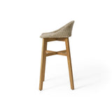 Cayuga Wicker and Acacia Wood Outdoor Barstools by Christopher Knight Home