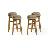 Cayuga Wicker and Acacia Wood Outdoor Barstools by Christopher Knight Home