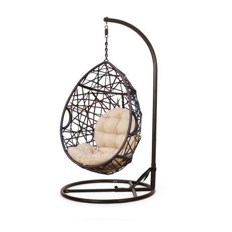 Cayuse Wicker Tear Drop Hanging Chair by Christopher Knight Home