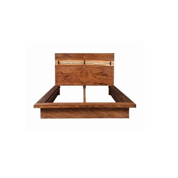 Cecelia Smokey Walnut with Coffee Bean Finish Wood Platform Bed