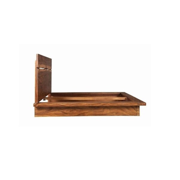 Cecelia Smokey Walnut with Coffee Bean Finish Wood Platform Bed