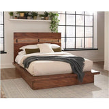 Cecelia Smokey Walnut with Coffee Bean Finish Wood Platform Bed