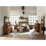 Cecelia Smokey Walnut with Coffee Bean Finish Wood Platform Bed