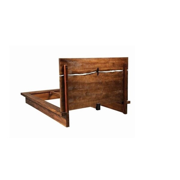 Cecelia Smokey Walnut with Coffee Bean Finish Wood Platform Bed