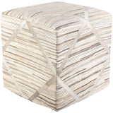 Cecil Thin Stripe Hair on Hide Pouf