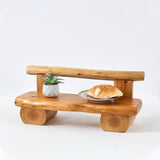 Cedar Roots Serving Stand Farmhouse wood pedestal stand plant holder