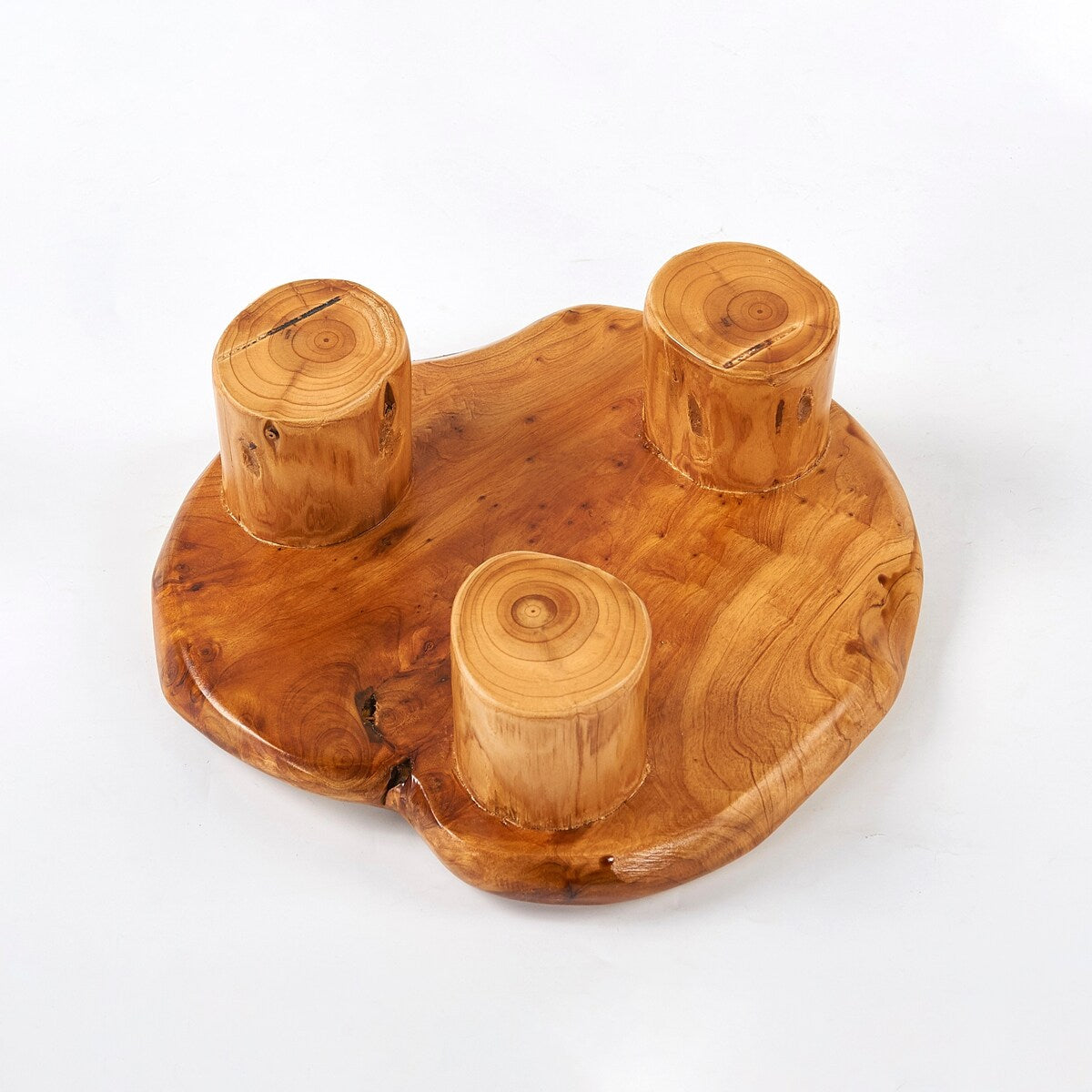 Cedar Roots Serving Stand Farmhouse wood pedestal stand plant holder