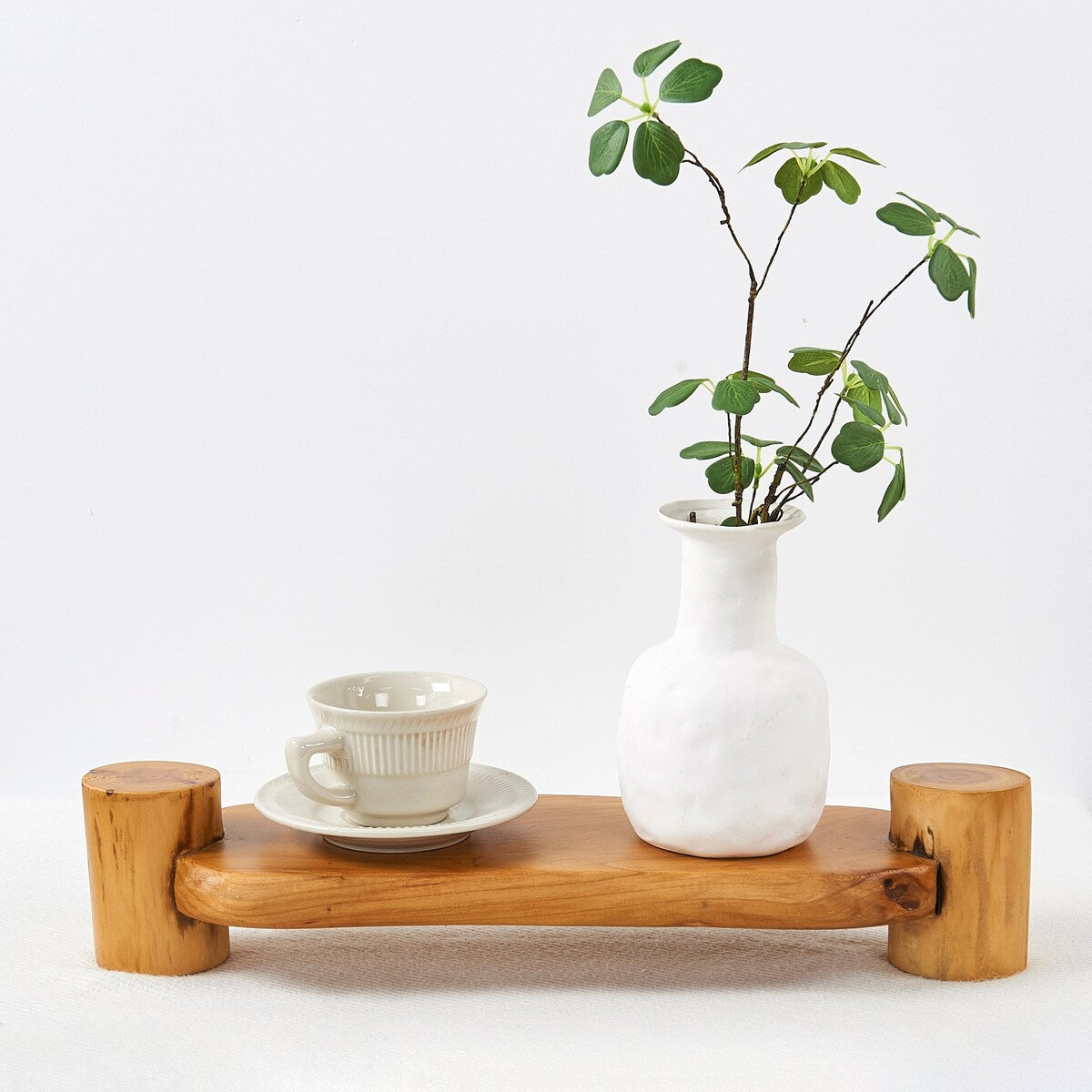 Cedar Roots Serving Stand Farmhouse wood pedestal stand plant holder