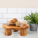 Cedar Roots Serving Stand Farmhouse wood pedestal stand plant holder