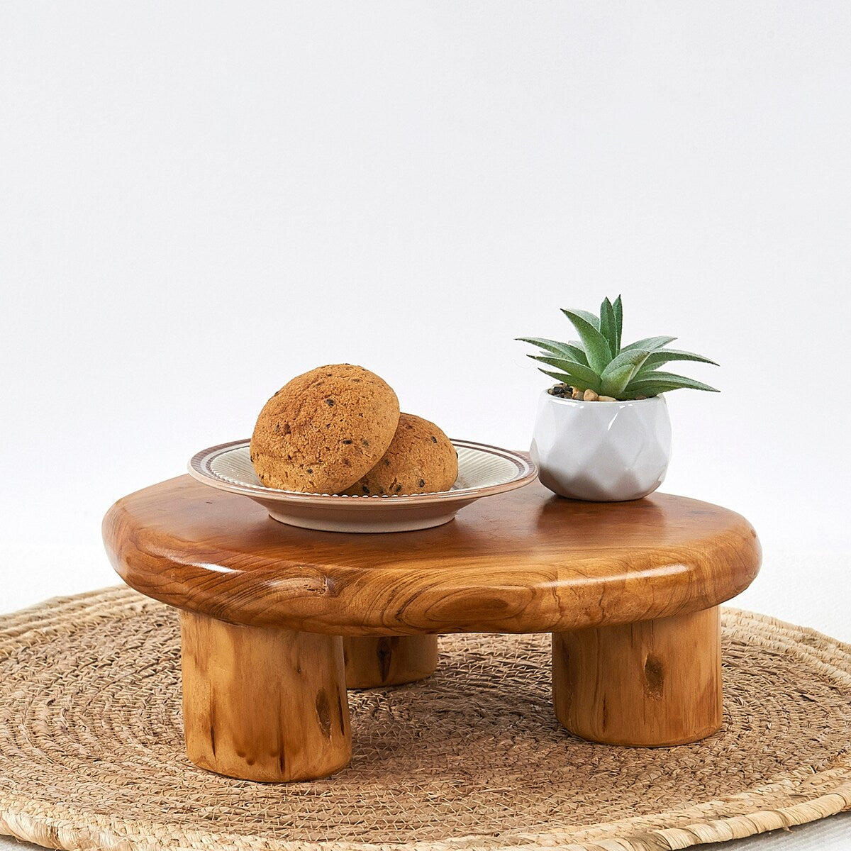 Cedar Roots Serving Stand Farmhouse wood pedestal stand plant holder