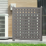 Cedar Wood Outdoor 3 Panels Privacy Fence Screen, Air Conditioner Fence, Trash Enclosure