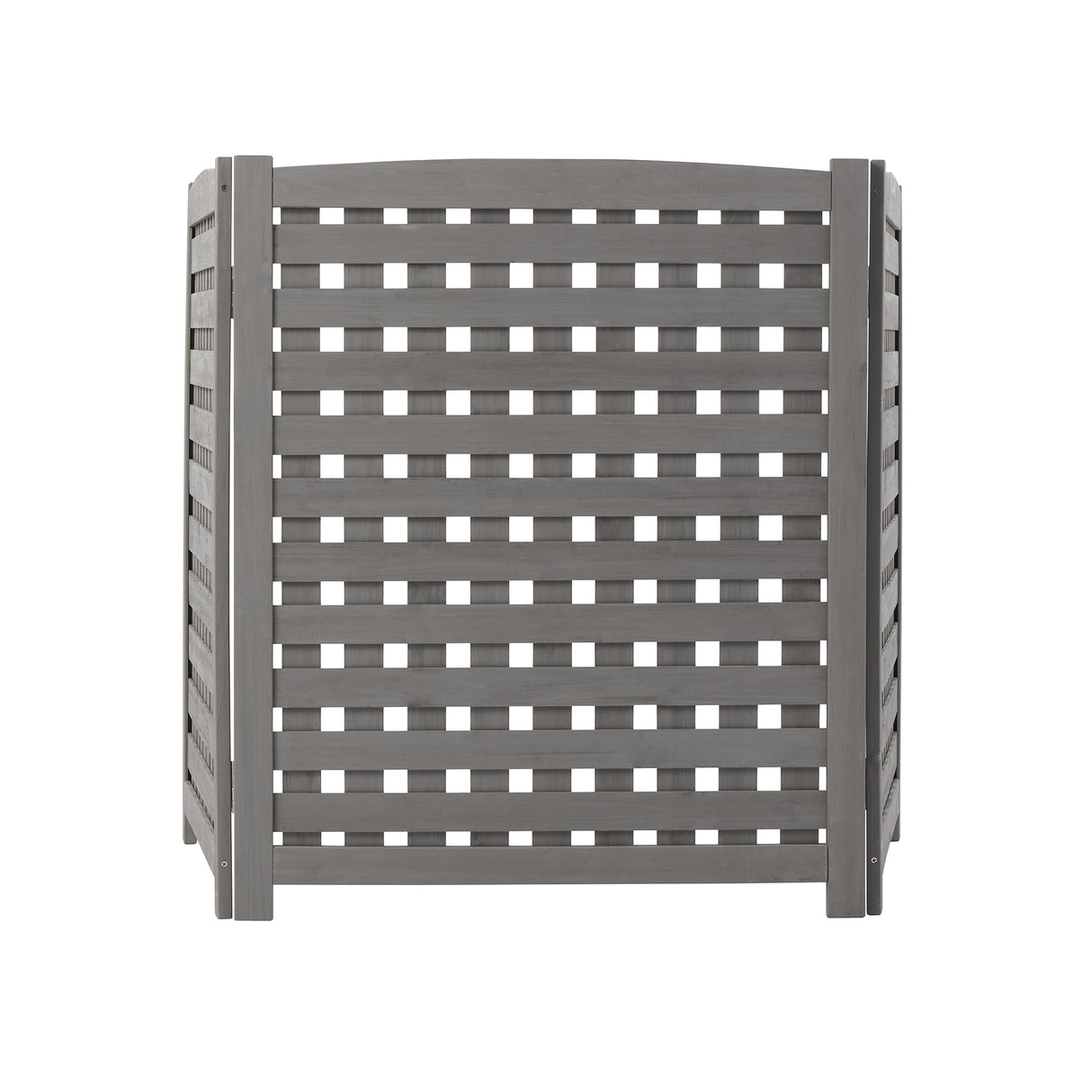 Cedar Wood Outdoor 3 Panels Privacy Fence Screen, Air Conditioner Fence, Trash Enclosure
