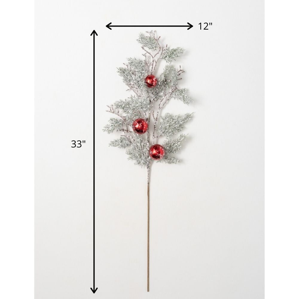 Sullivans Cedar & Ball Artificial Spray - 12"L x 3"W x 33"H