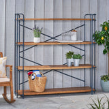 Cedarburg Fir Wood 4-tier Outdoor Bookcase by Christopher Knight Home - 64.00" W x 17.50" D x 65.50" H