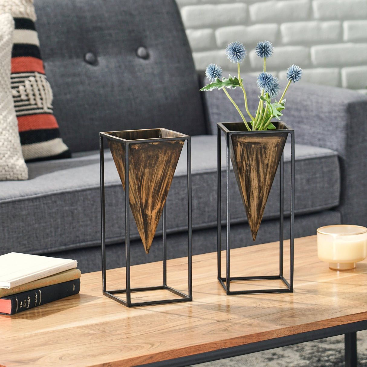 Cedarville Indoor Iron Handcrafted Decorative Frame Vase by Christopher Knight Home