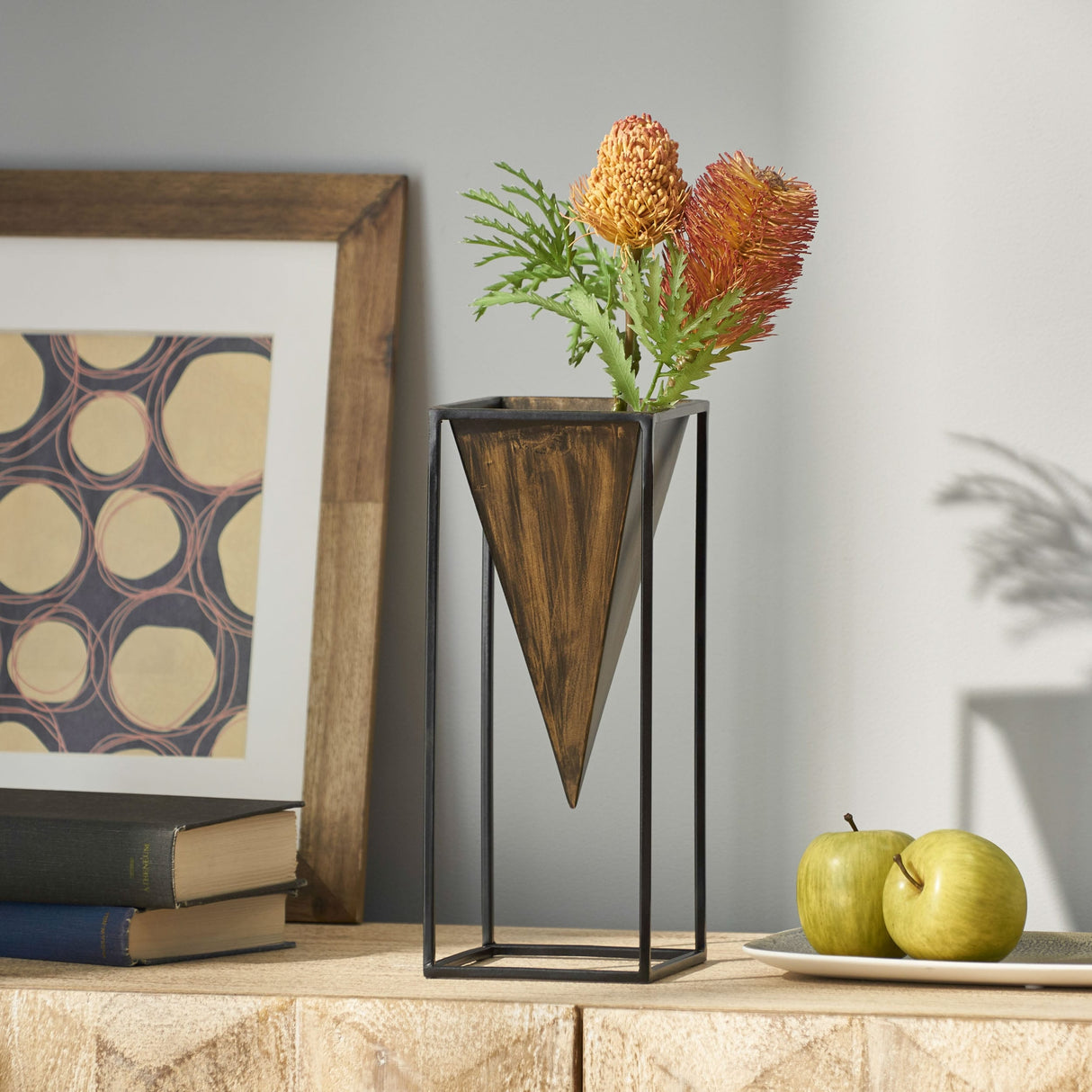 Cedarville Indoor Iron Handcrafted Decorative Frame Vase by Christopher Knight Home