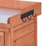 Cedie Garden Potting Table Work Bench Station Planting with Side Hook - 38x19.1x37.4inch(LXWXH)