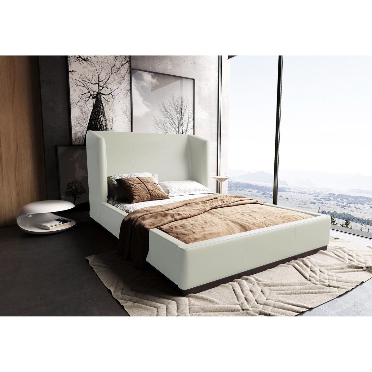 Ceets Sophisticated Modern Leather Upholstered Lenyx Bed Frame