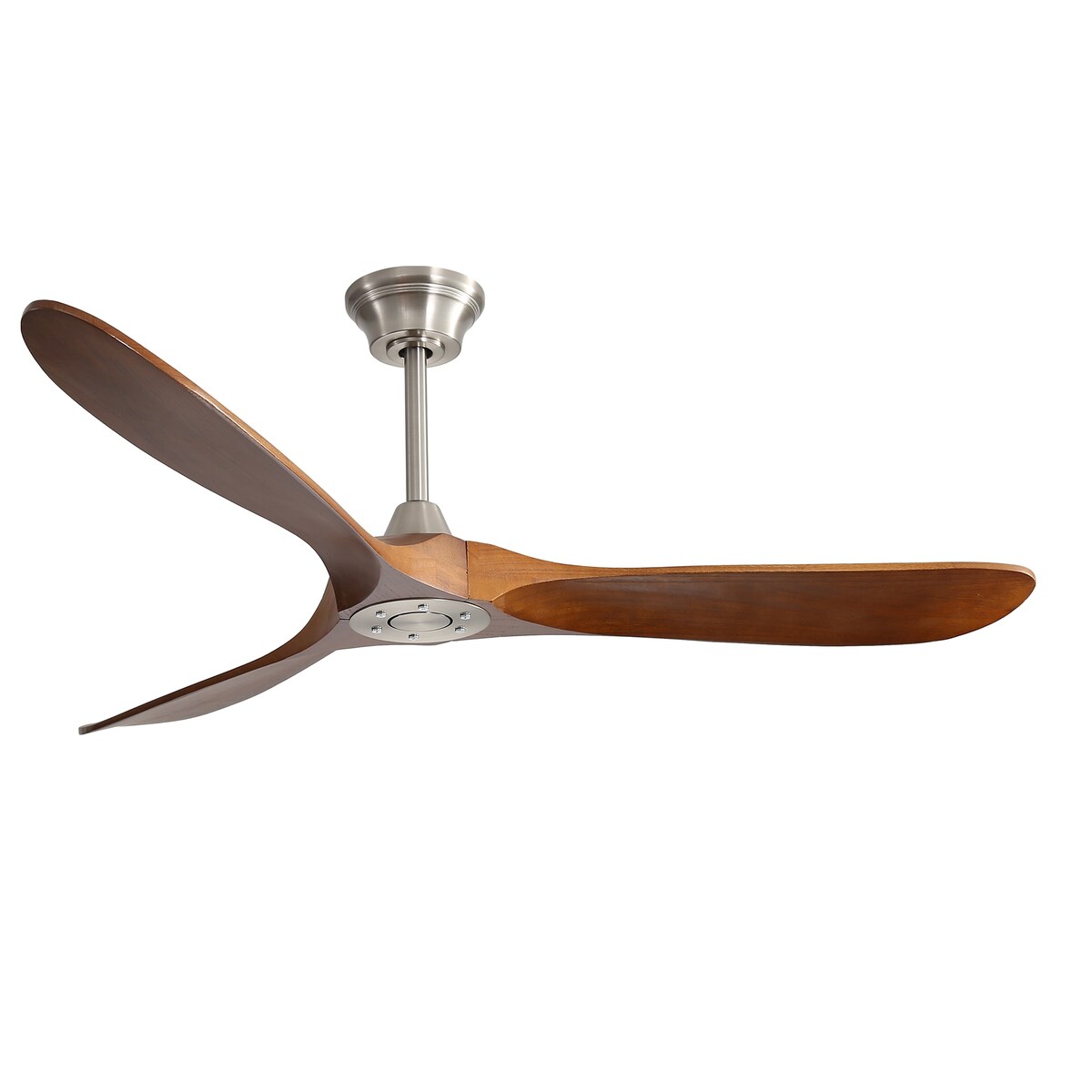 Ceiling Fan Without Light 3 Solid Wood Blade with DC Motor Remote Control