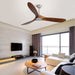 Ceiling Fan Without Light 3 Solid Wood Blade with DC Motor Remote Control