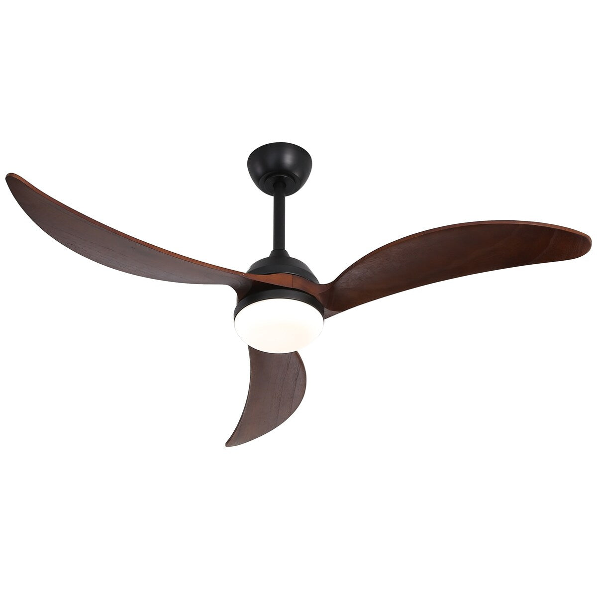 Ceiling Fan Without Light 3 Solid Wood Blade with DC Motor Remote Control