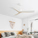 Ceiling Fan Without Light 3 Solid Wood Blade with DC Motor Remote Control