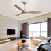 Ceiling Fan Without Light 3 Solid Wood Blade with DC Motor Remote Control