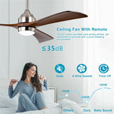 Ceiling Fan with Lights Remote Control
