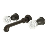 Kingston Brass Celebrity Two-Handle 3-Hole Wall Mount Bathroom Faucet