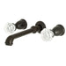 Kingston Brass Celebrity Two-Handle 3-Hole Wall Mount Bathroom Faucet