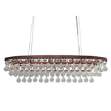 Celeste Oval Glass Drop Crystal Chandelier