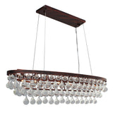 Celeste Oval Glass Drop Crystal Chandelier