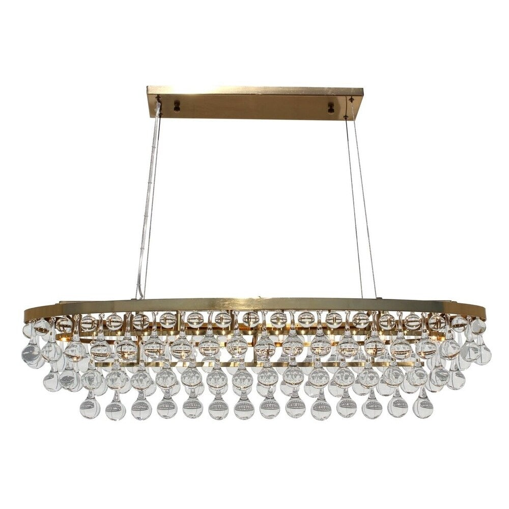 Celeste Oval Glass Drop Crystal Chandelier