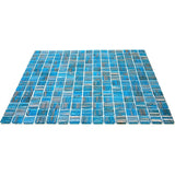 Apollo tile 12" x 12" Celestial Glossy Blue Gold Glass Tile (20 sq ft/case) - 20 Pack
