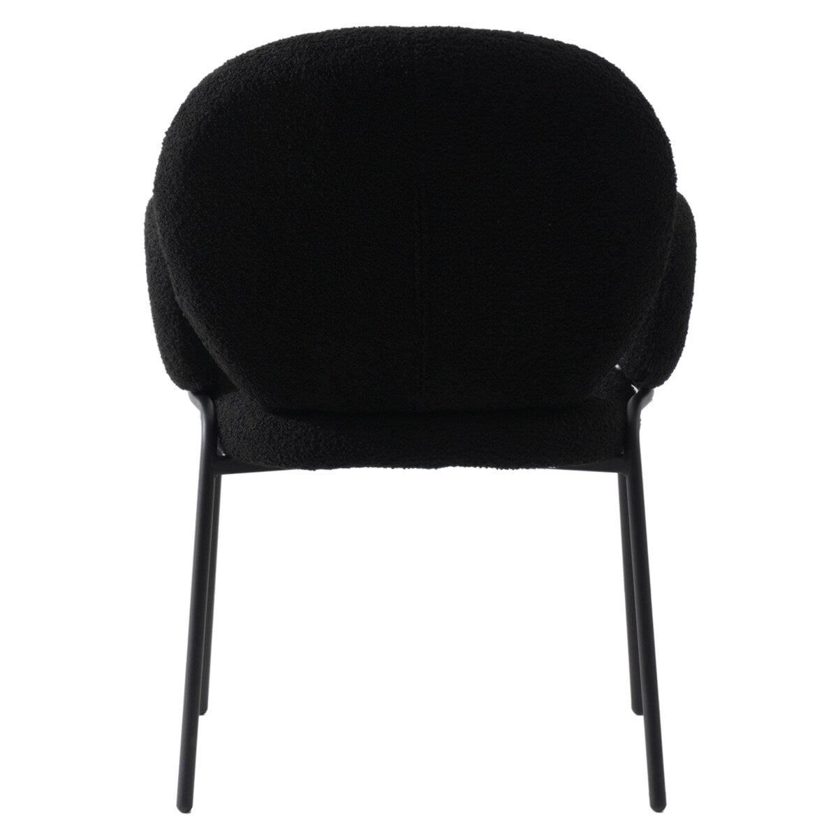 Celestial Boucle Upholstered Iron Dining Chairs Set of 2 by LeisureMod