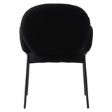 Celestial Boucle Upholstered Iron Dining Chairs Set of 2 by LeisureMod