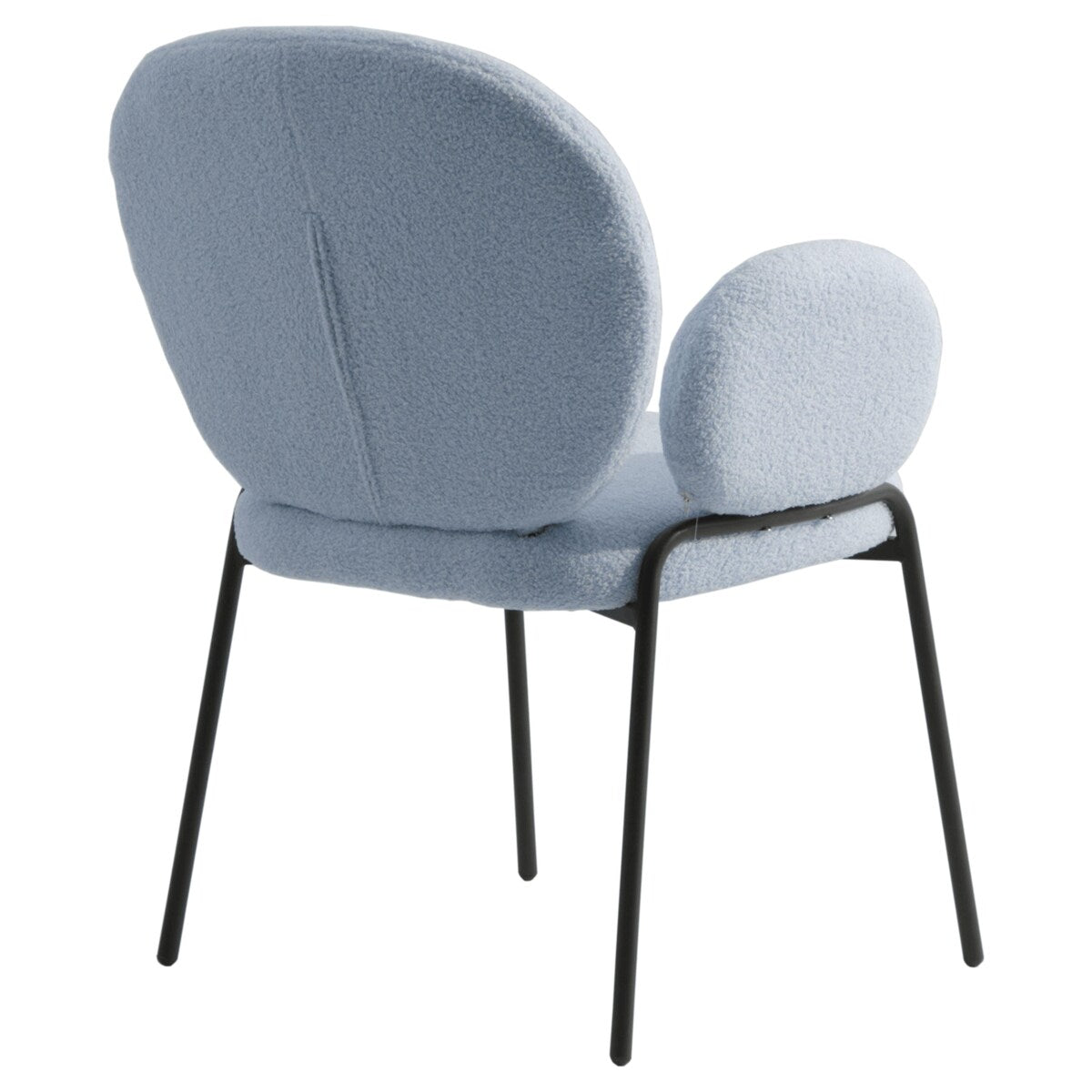 Celestial Boucle Upholstered Iron Dining Chairs Set of 2 by LeisureMod