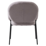 Celestial Boucle Upholstered Iron Dining Chairs Set of 2 by LeisureMod
