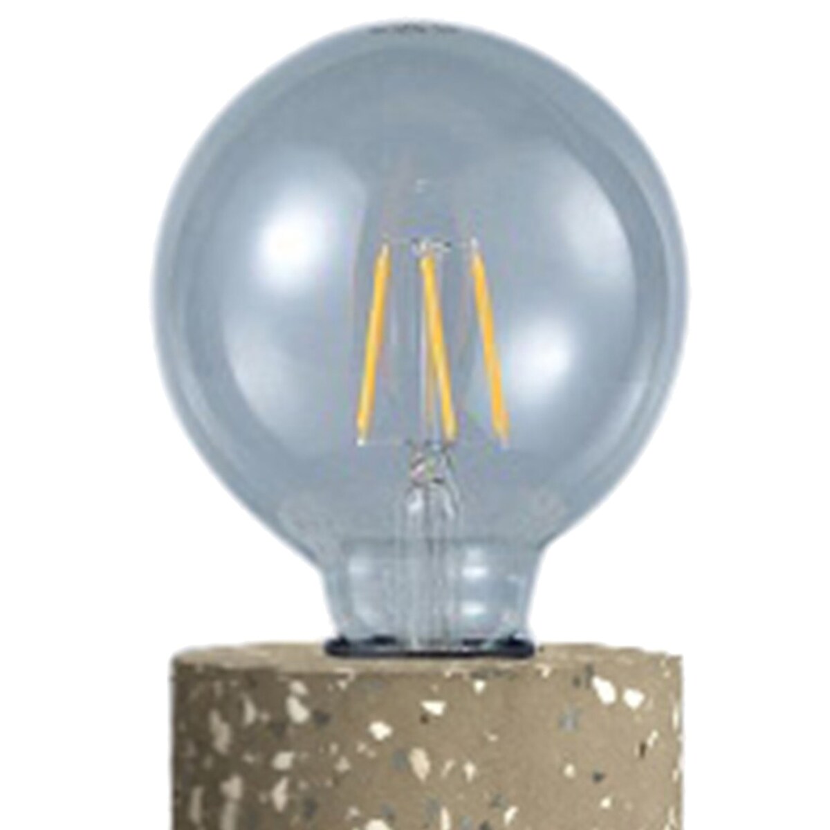 Cement Column Lamp with Edison Bulb and Speckles, Set of 4, Dark Gray