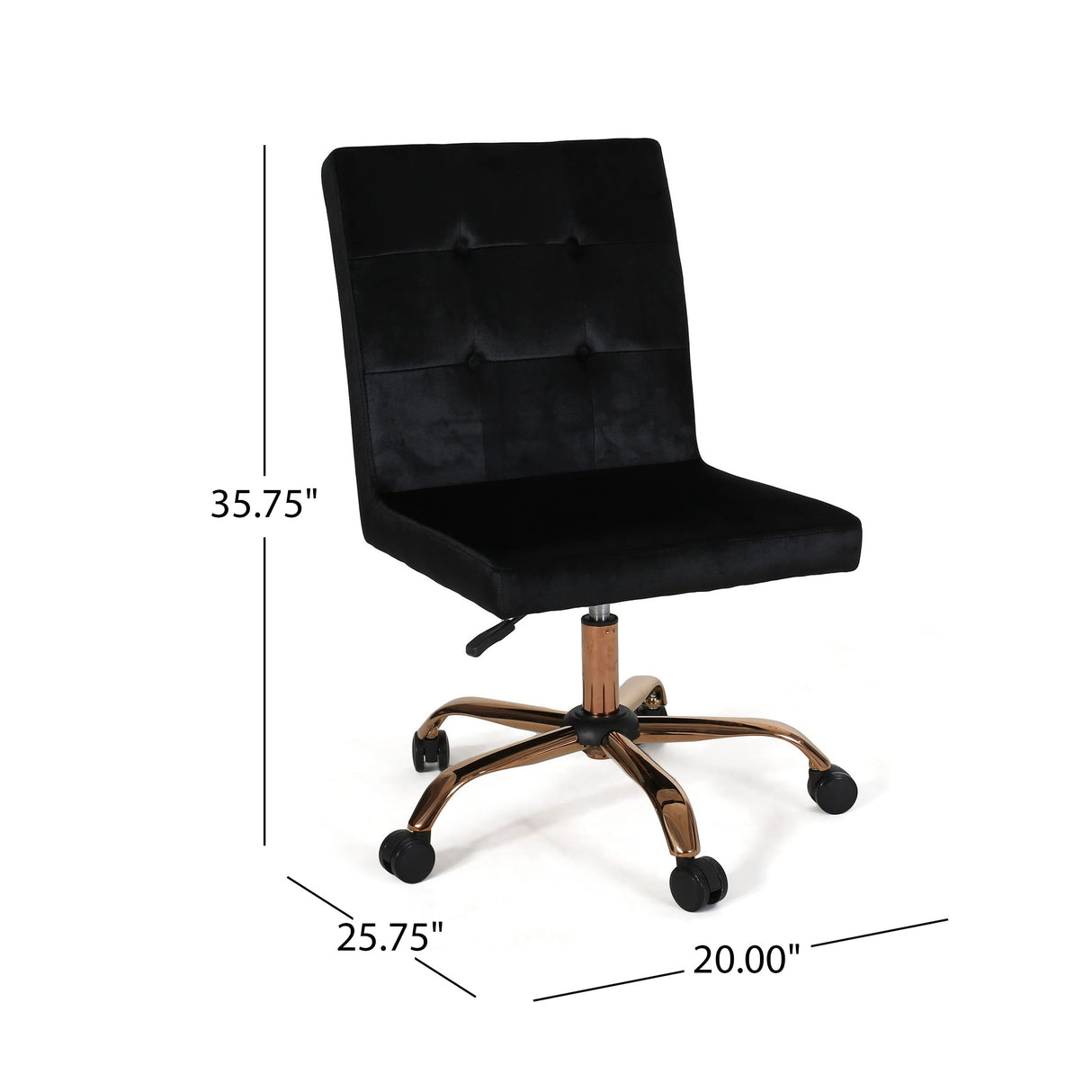 Centennial Glam Tufted Velvet Office Chair by Christopher Knight Home - N/A