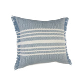 Sevita Centered Stripes Woven Throw Pillow with Fringe