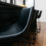 Signature Design by Ashley Centiar Black Bar Stool (Set of 2)